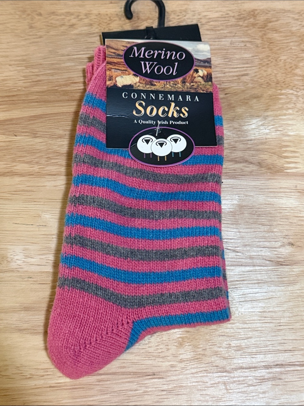 Connemara Merino Wool Irish Walking Socks  M New